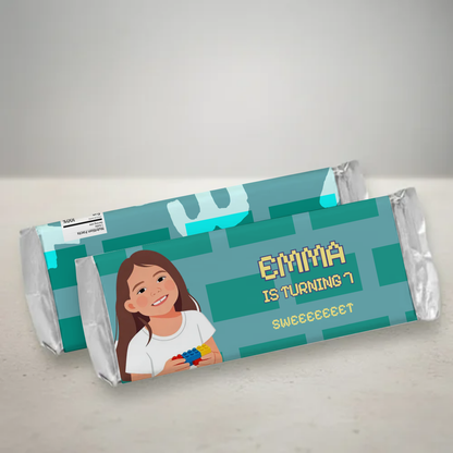 Building Blocks Birthday Candy Bar Wrapper