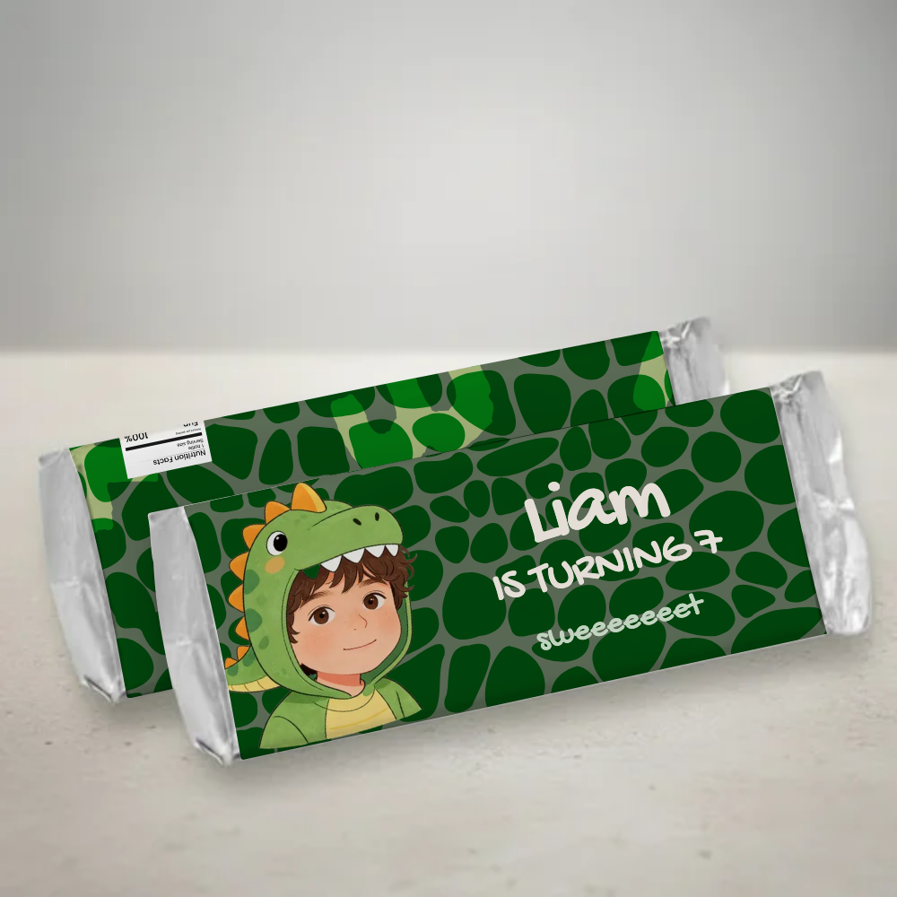 Dino Birthday Candy Bar Wrapper