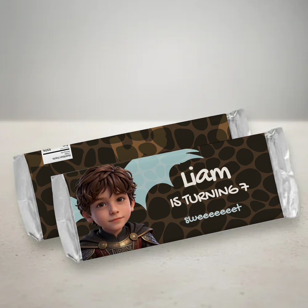Dragons Birthday Candy Bar Wrapper