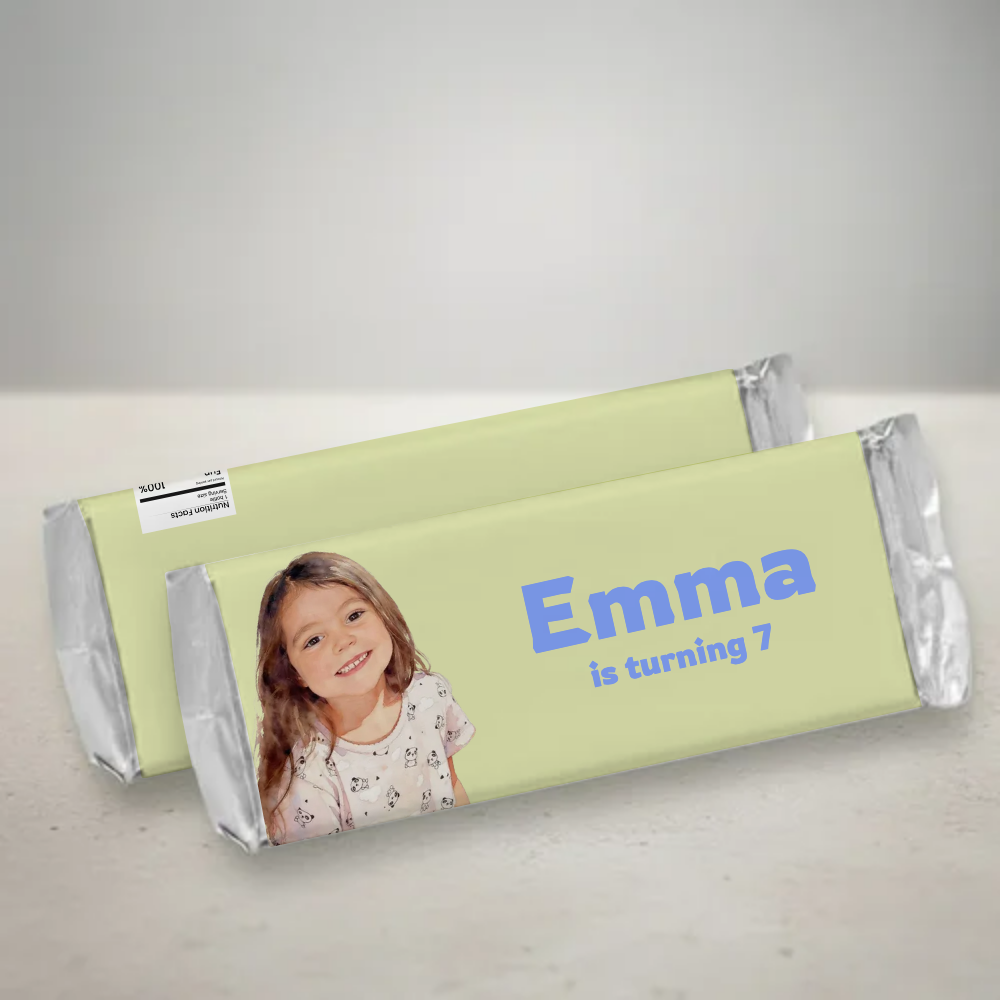 Duotone Birthday Candy Bar Wrapper