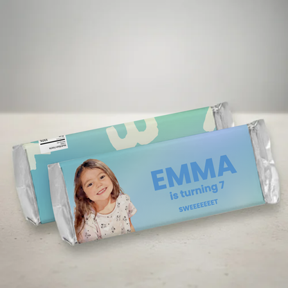 Gradient Birthday Candy Bar Wrapper