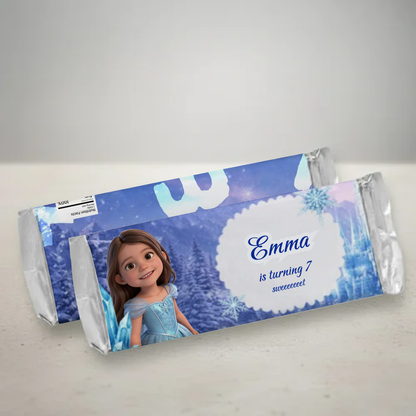 Ice Princess Birthday Candy Bar Wrapper