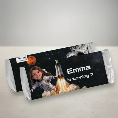 Space Birthday Candy Bar Wrapper