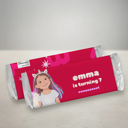 Unicorn Birthday Candy Bar Wrapper
