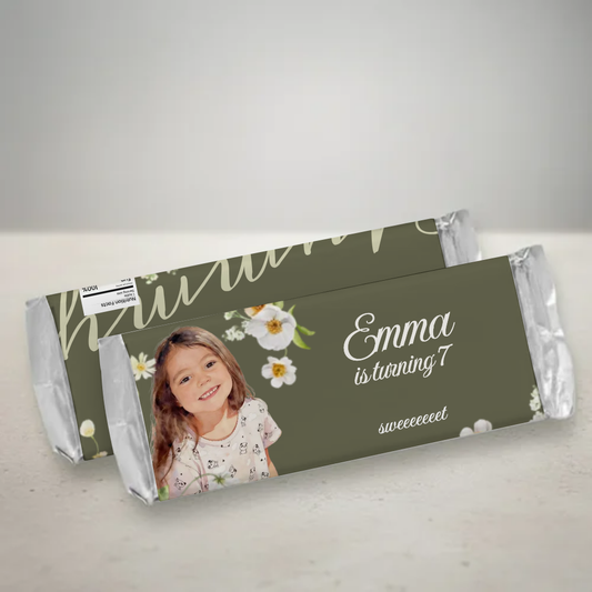 Wildflowers Birthday Candy Bar Wrapper