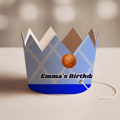 Basketball Birthday Party Crown