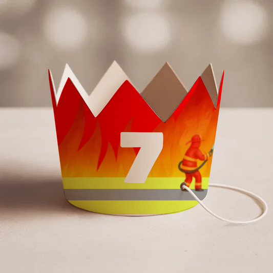 Firefighter Birthday Party Crown