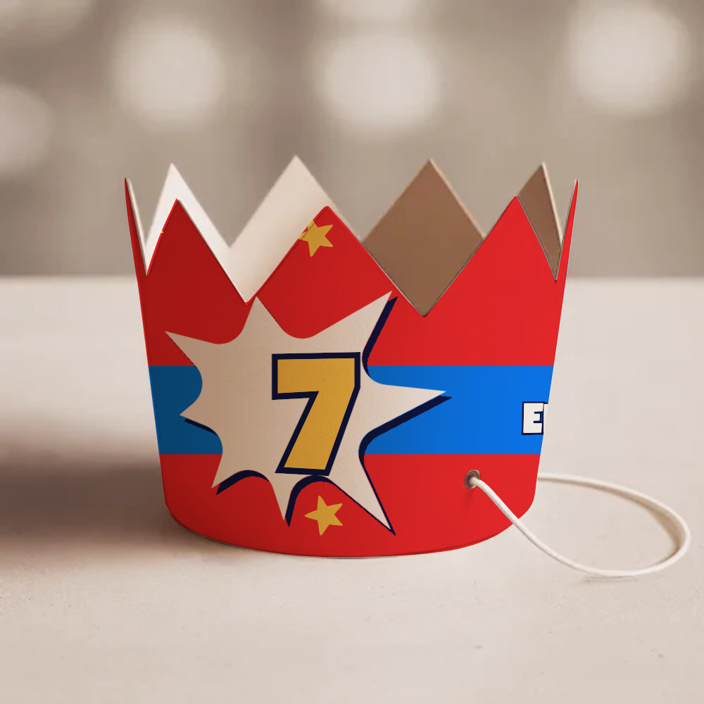 Superhero Birthday Party Crown