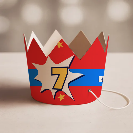 Superhero Birthday Party Crown