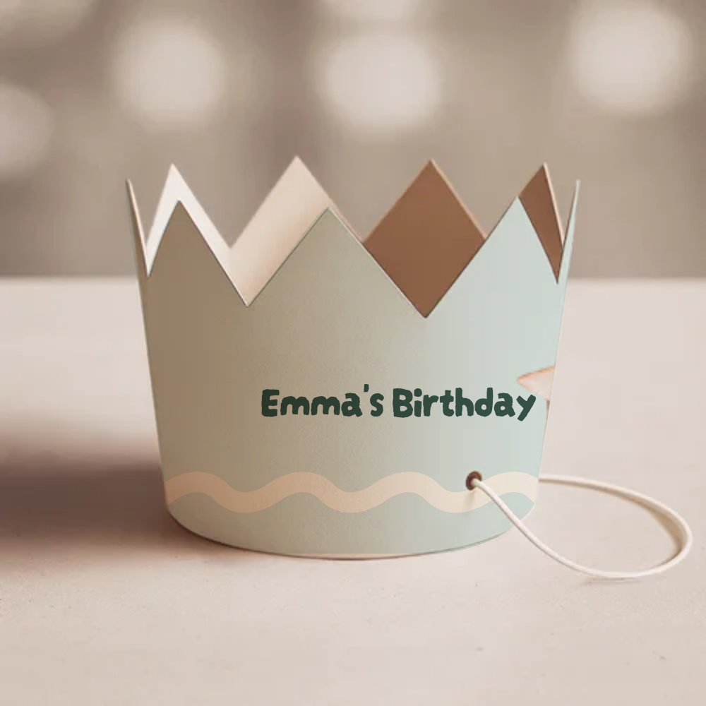 Watercolor Birthday Party Crown