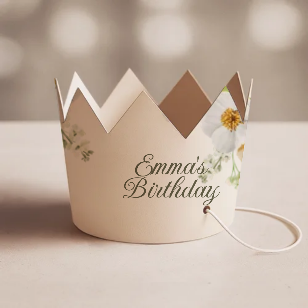 Wildflowers Birthday Party Crown