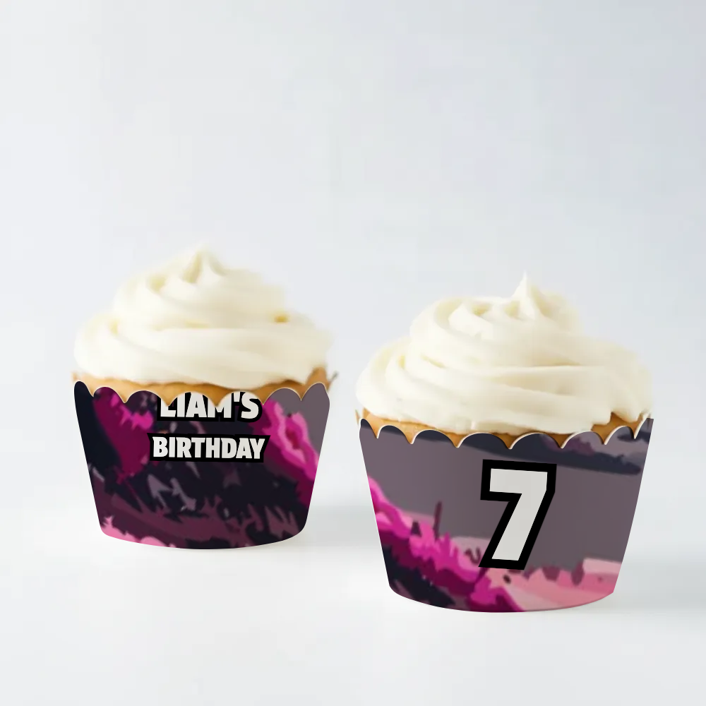 Battle Royale Birthday Cupcake Wrapper