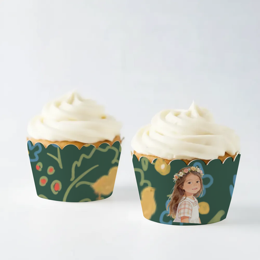 Cottagecore Birthday Cupcake Wrapper