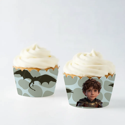 Dragons Birthday Cupcake Wrapper