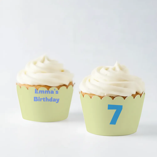 Duotone Birthday Cupcake Wrapper