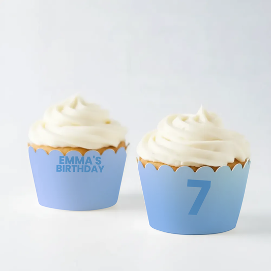 Gradient Birthday Cupcake Wrapper