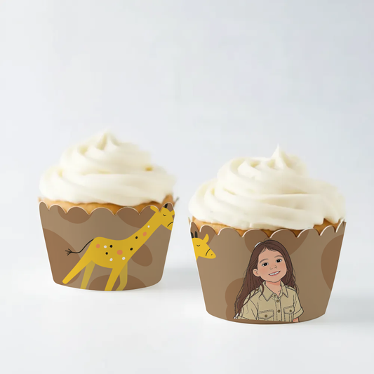 Safari Birthday Cupcake Wrapper