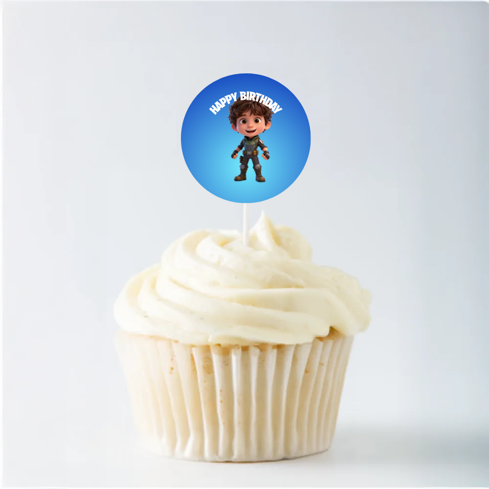 Battle Royale Birthday Cupcake Topper