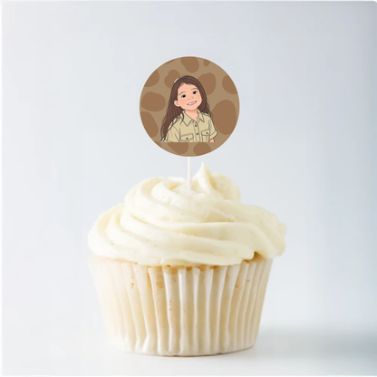 Safari Birthday Cupcake Topper