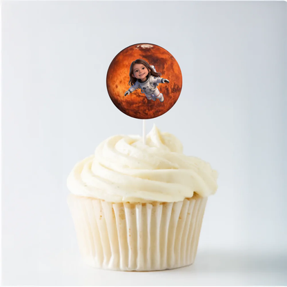 Space Birthday Cupcake Topper
