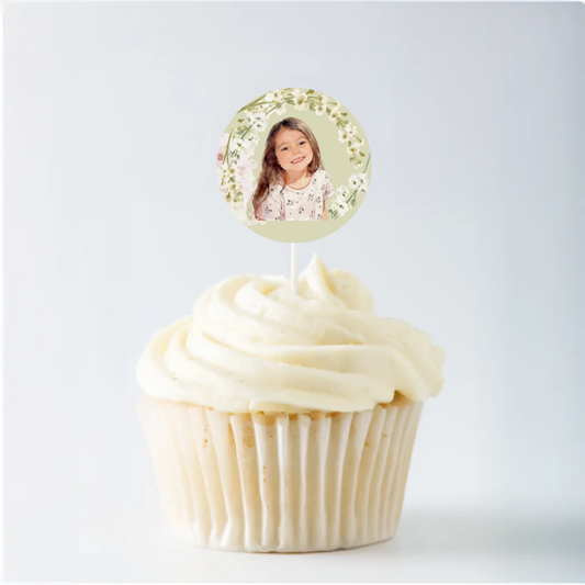 Wildflowers Birthday Cupcake Topper