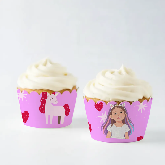Unicorn Birthday Cupcake Wrapper