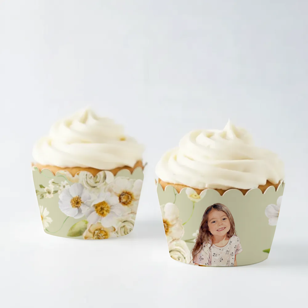 Wildflowers Birthday Cupcake Wrapper