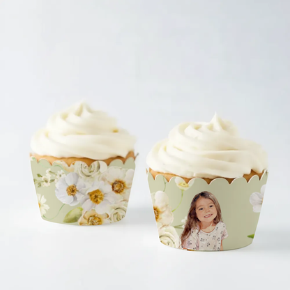 Wildflowers Birthday Cupcake Wrapper