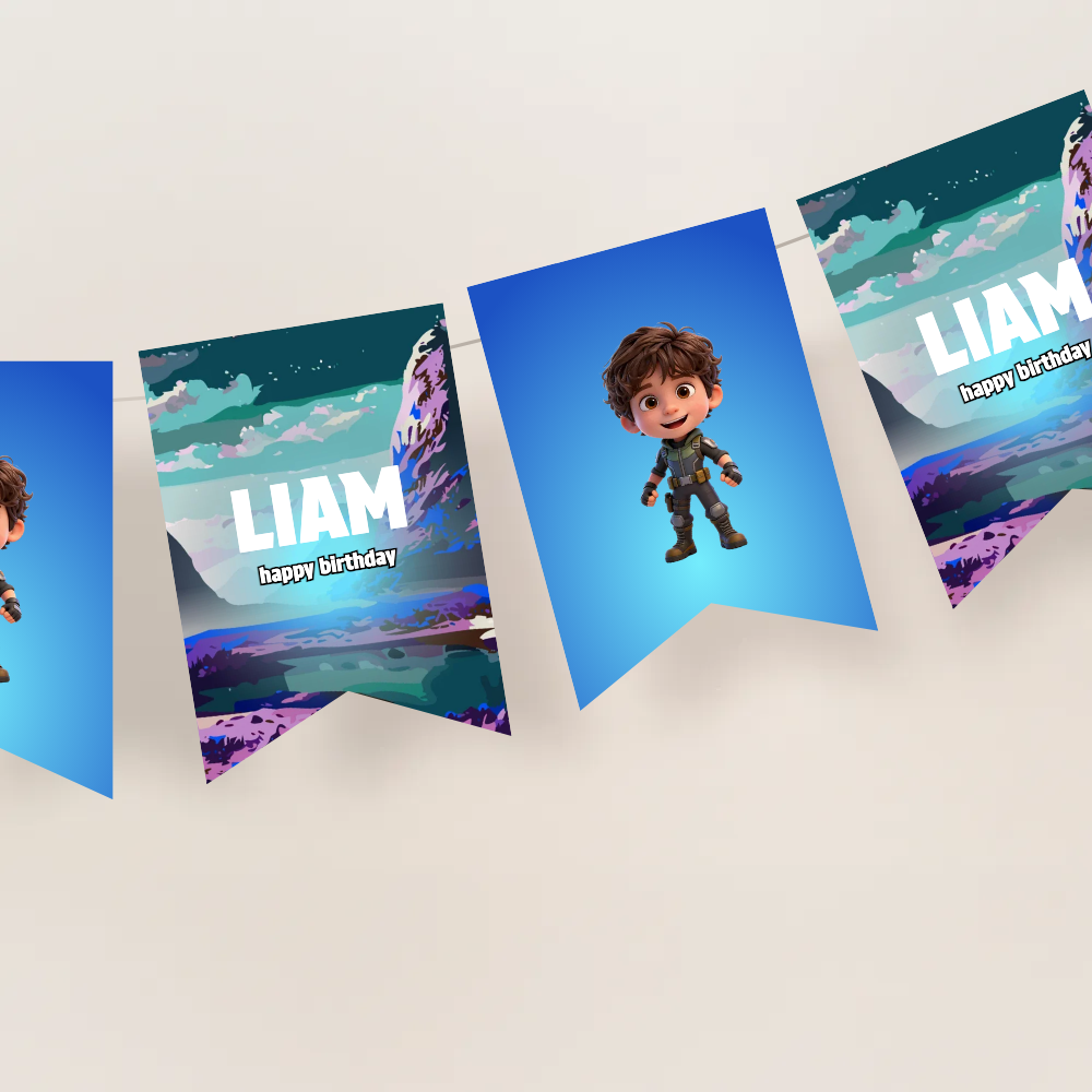 Battle Royale Birthday Photo Bunting Banner