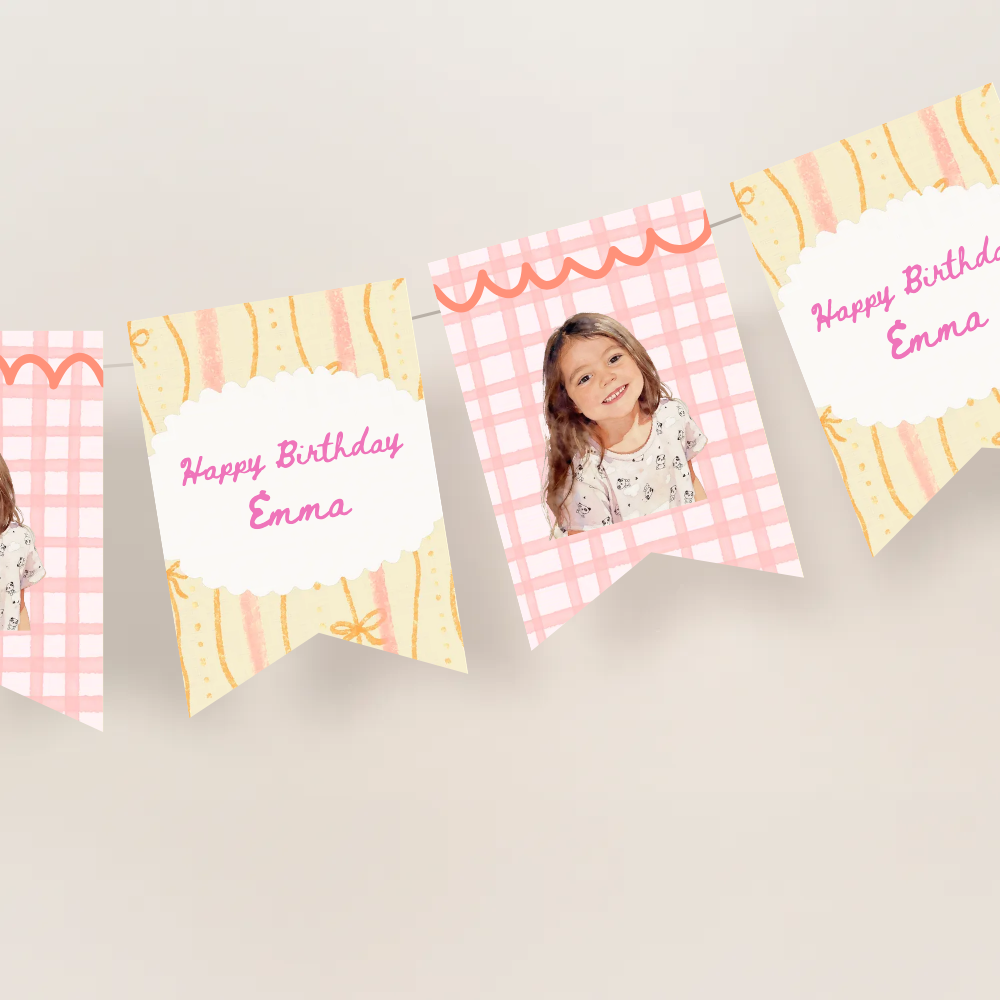 Arts & Craft Birthday Photo Bunting Banner