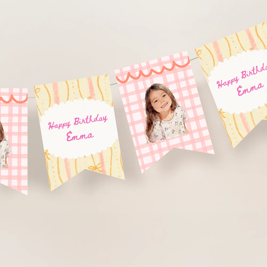 Arts & Craft Birthday Name Bunting Banner