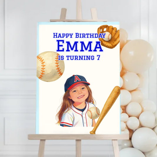 Baseball Birthday Foam Board