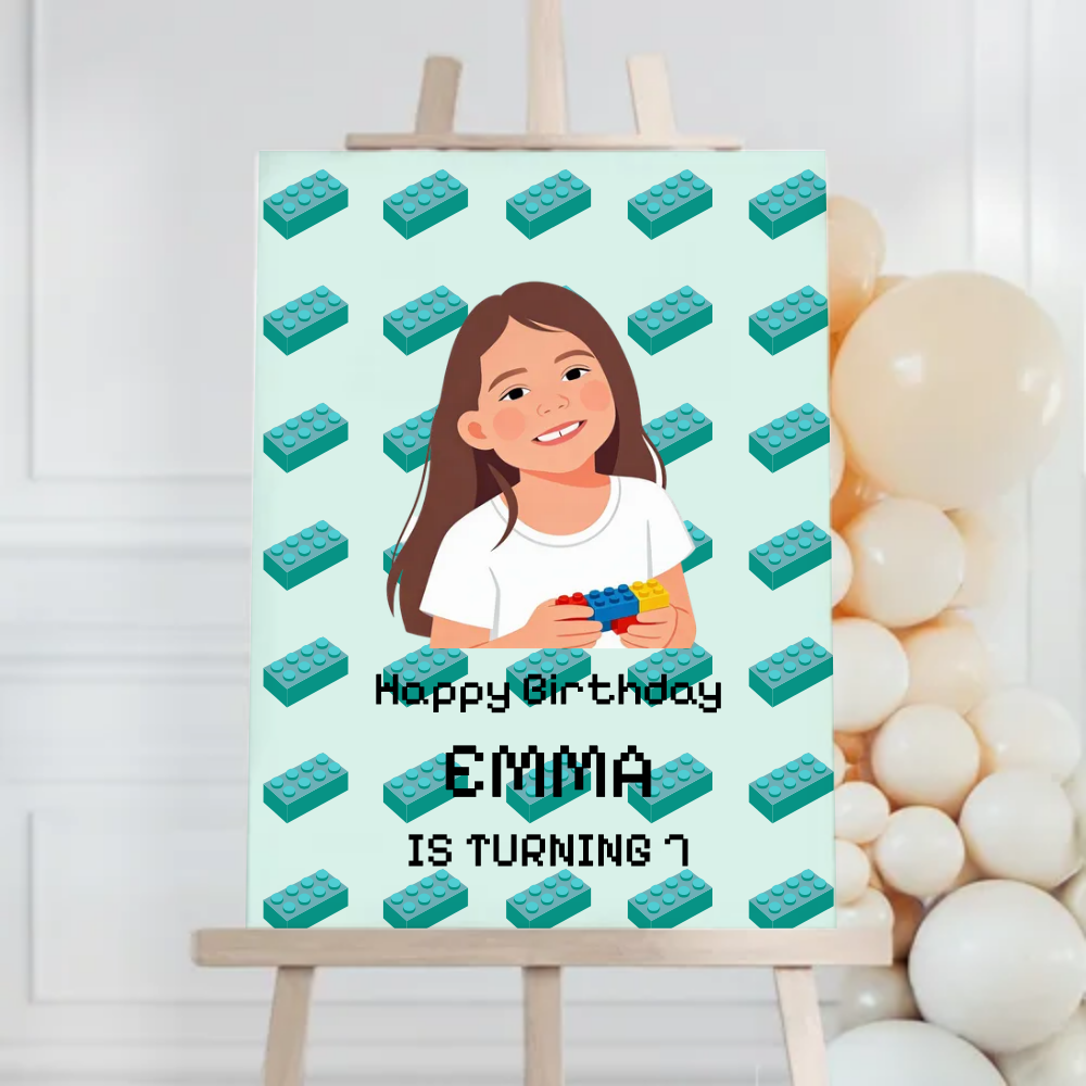 Building Blocks Birthday Foam Board