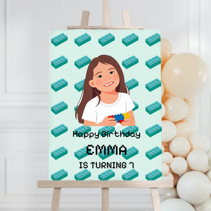 Building Blocks Birthday Foam Board