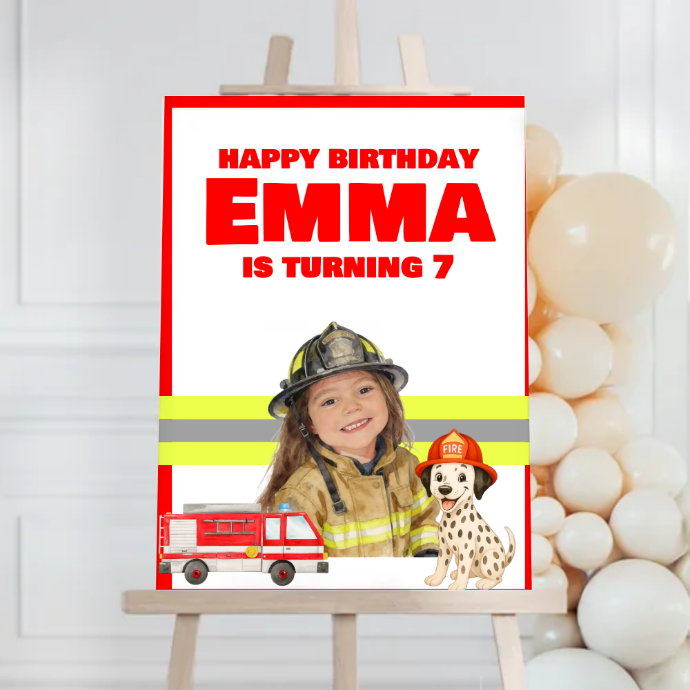 Firefighter Birthday Foam Board