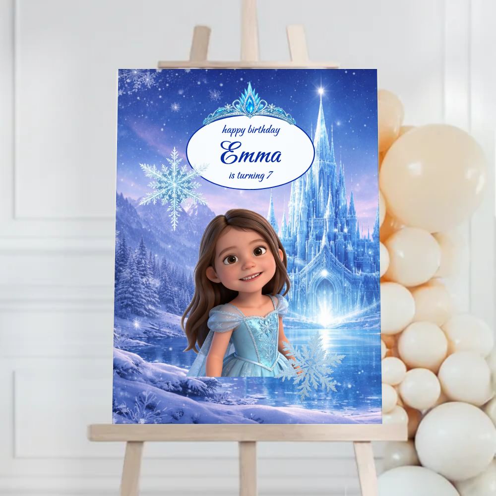Ice Princess Birthday Foam Board