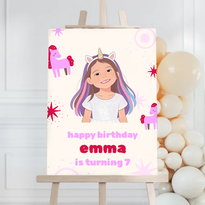 Unicorn Birthday Foam Board