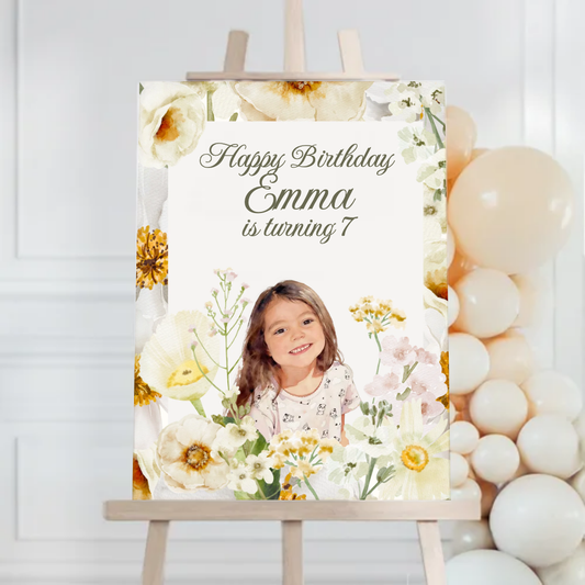 Wildflowers Birthday Foam Board