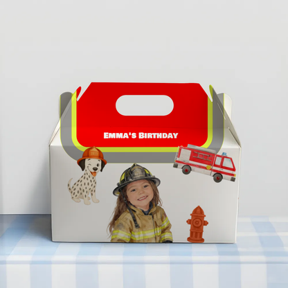Firefighter Birthday Favor Box