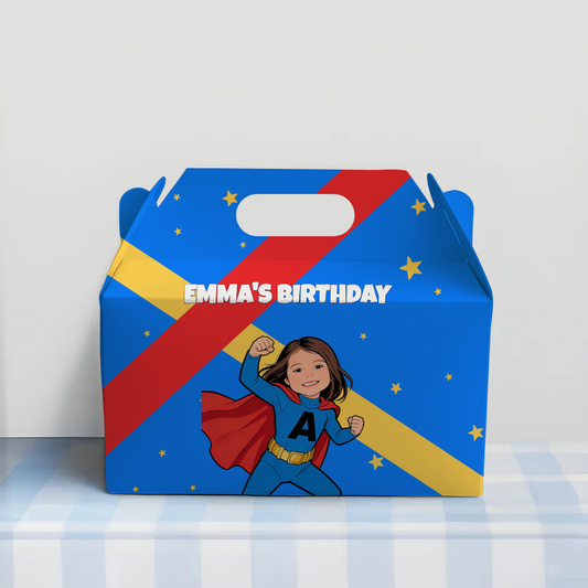 Superhero Birthday Favor Box