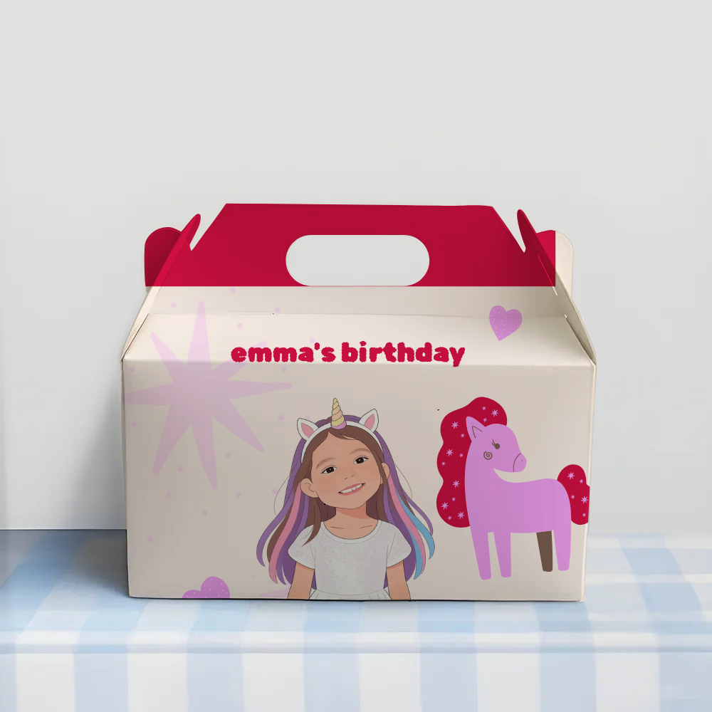 Unicorn Birthday Favor Box