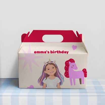 Unicorn Birthday Favor Box