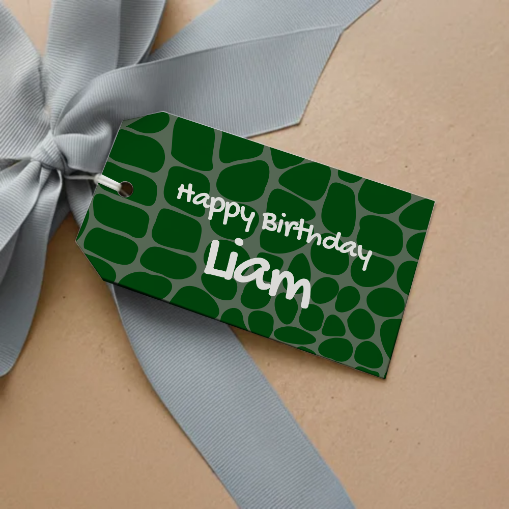 Dino Birthday Gift Tag