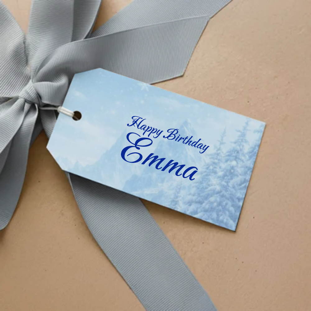 Ice Princess Birthday Gift Tag