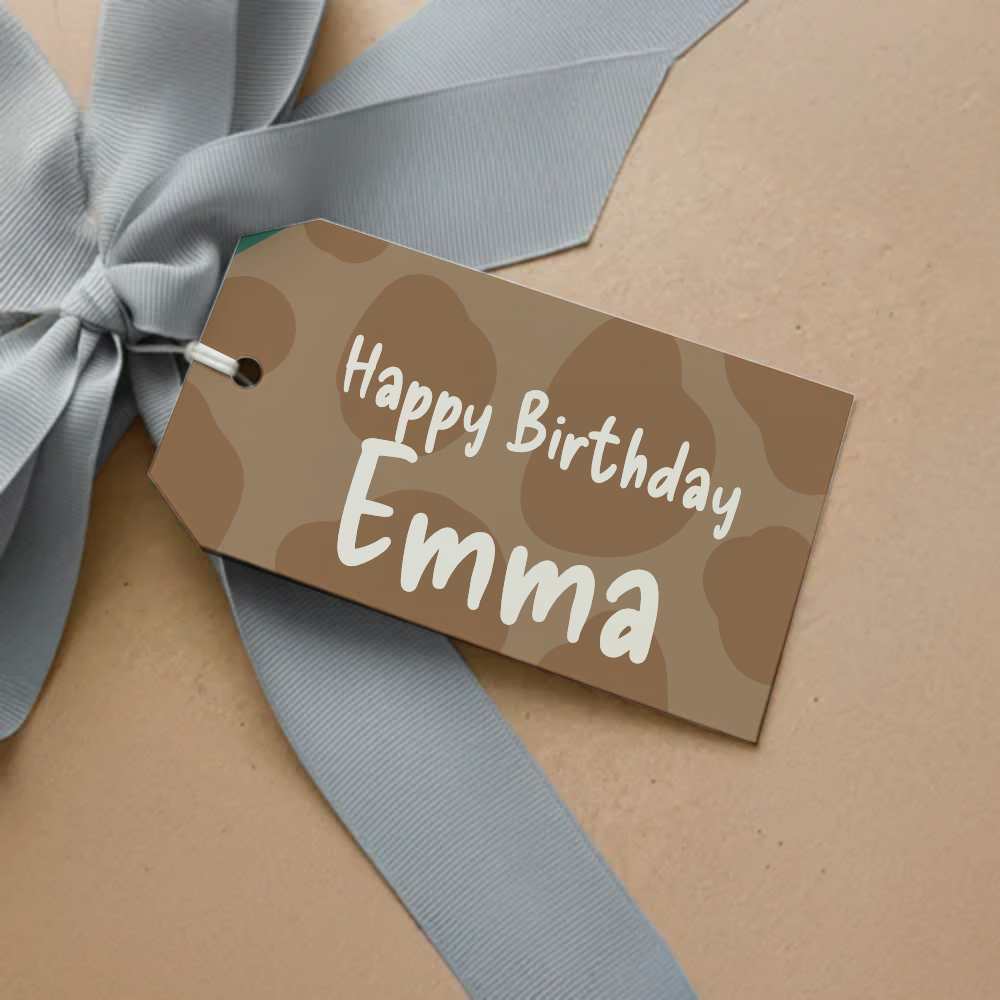 Safari Birthday Gift Tag