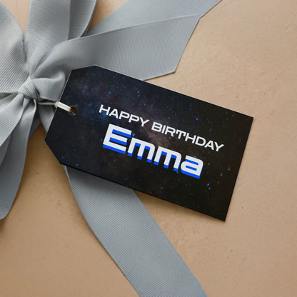 Space Birthday Gift Tag
