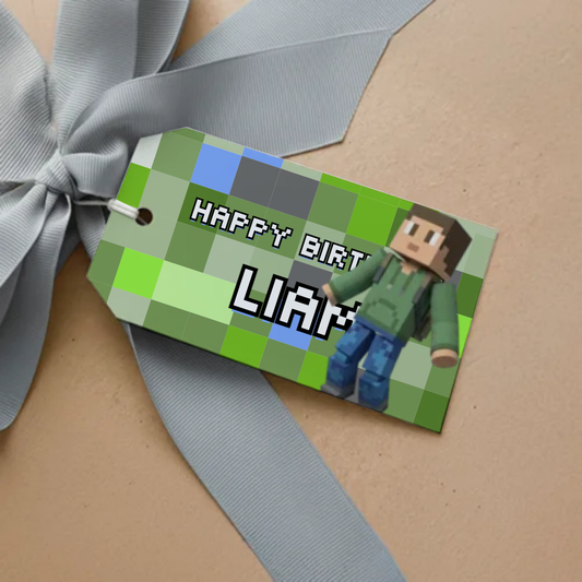 Video Blox Birthday Gift Tag