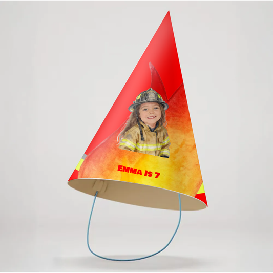 Firefighter Birthday Party Hat