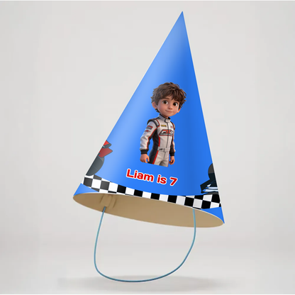 Race Cars Birthday Party Hat
