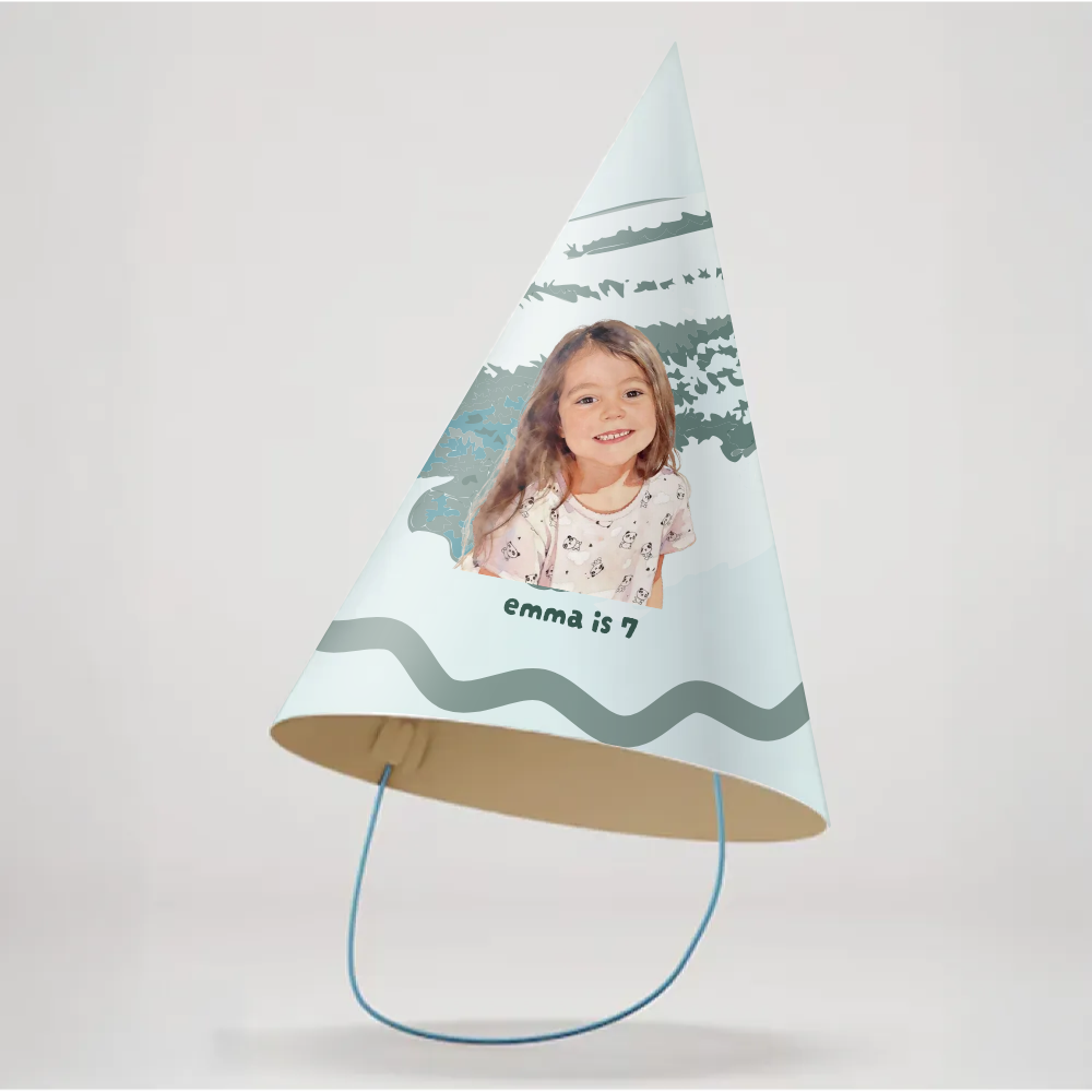 Watercolor Birthday Party Hat